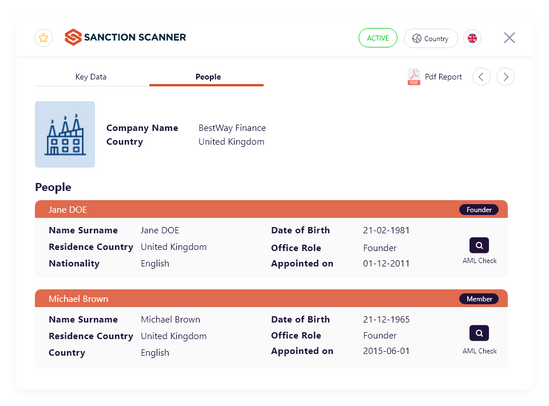 KYB Module Interface